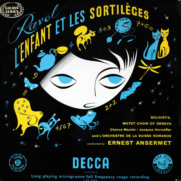 Maurice Ravel - Various, Motet Choir Of Geneva, L'Orchestre De La Suisse Romande Conducted By Ernest Ansermet : L'Enfant Et Les Sortileges (LP, Mono)
