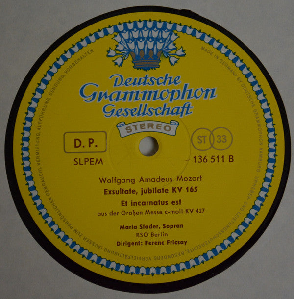 Wolfgang Amadeus Mozart : Krönungsmesse = Coronation Mass = Messe De Couronnement · Exsultate, Jubilate · Et Incarnatus Est (LP)