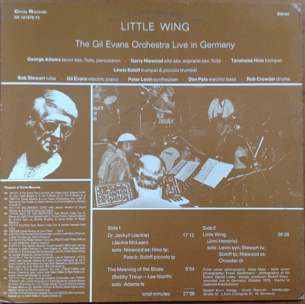 Gil Evans And His Orchestra : Little Wing (Live In Germany) (LP, Album)