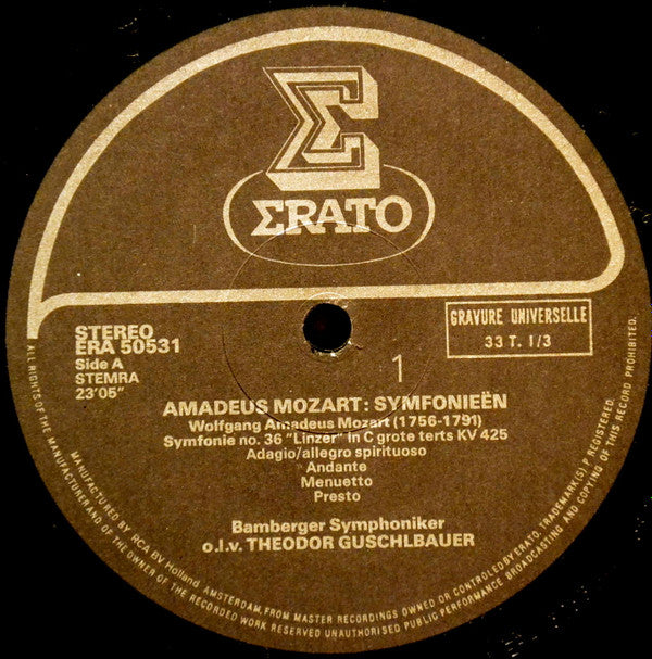 Wolfgang Amadeus Mozart : Late Symfonieen (3xLP)