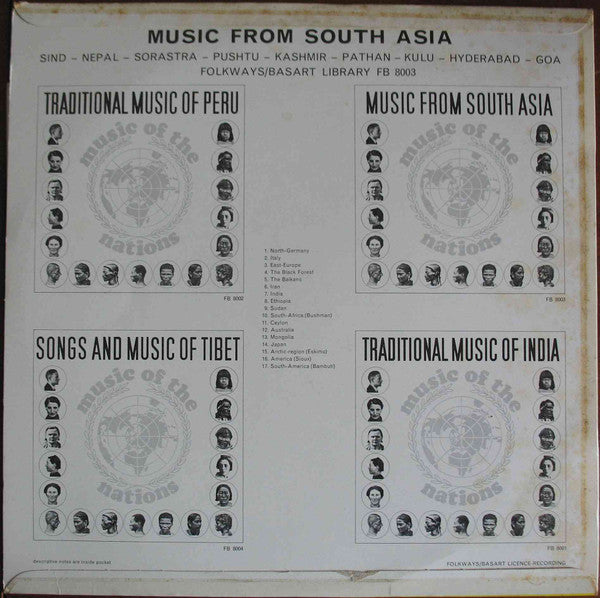 Unknown Artist : Music From South Asia (LP, Mono, Re-)