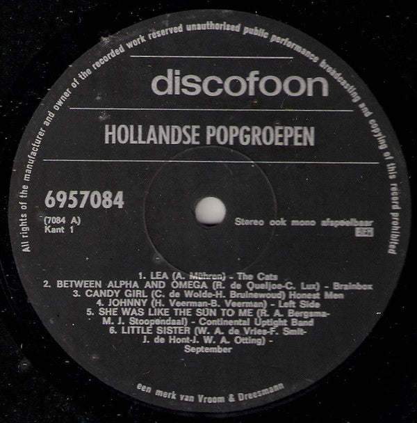 Various : Hollandse Popgroepen (LP, Comp)