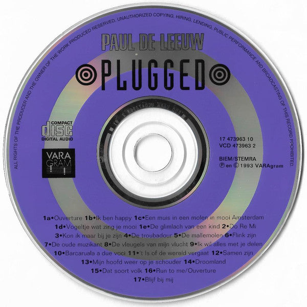 Paul de Leeuw : Plugged (CD, Album)