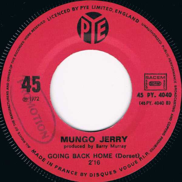 Mungo Jerry : Open Up (7", Single)