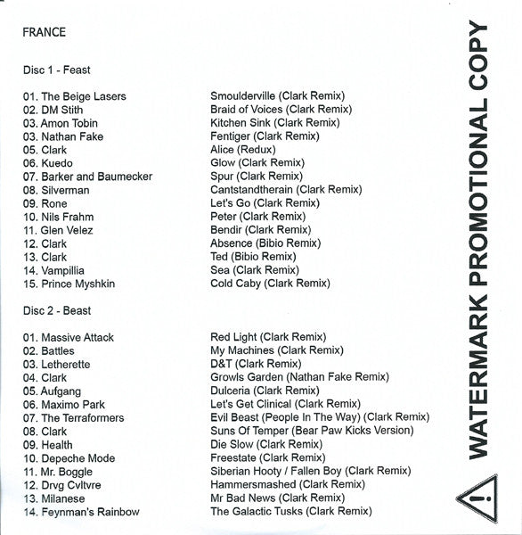 Chris Clark : Feast / Beast (2xCDr, Comp, Copy Prot., Promo)