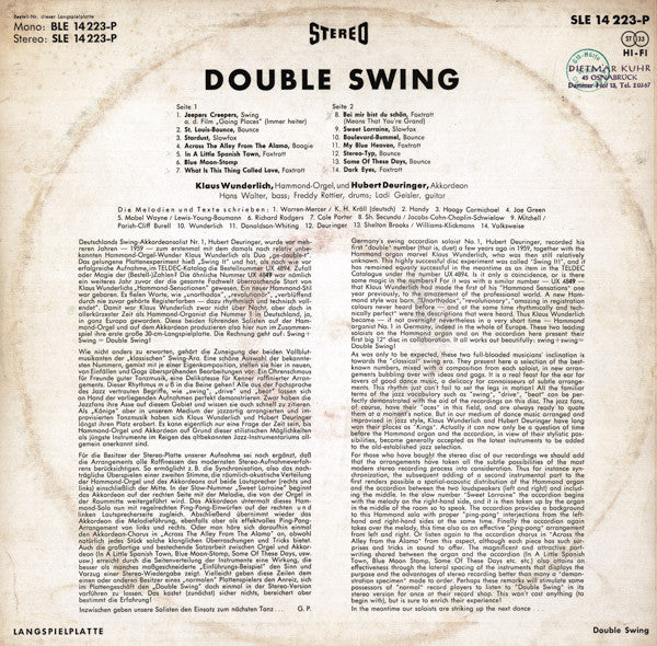 Klaus Wunderlich, Hubert Deuringer : Double Swing (LP, Album)