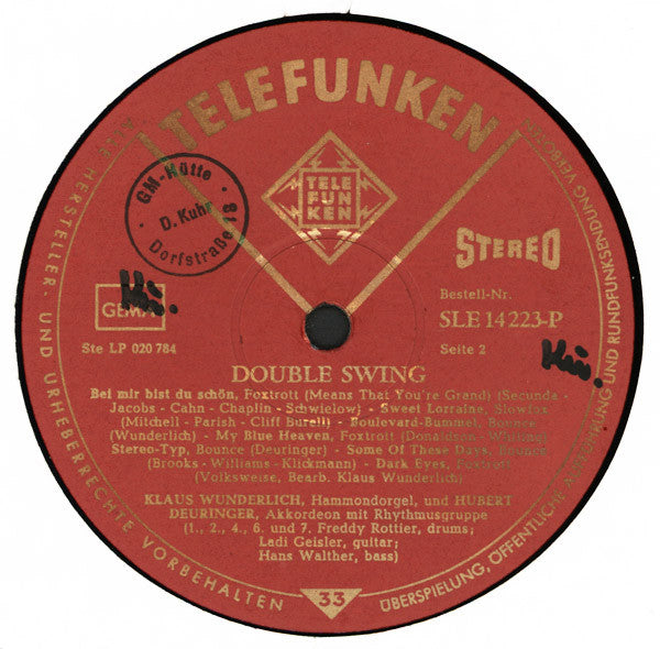 Klaus Wunderlich, Hubert Deuringer : Double Swing (LP, Album)