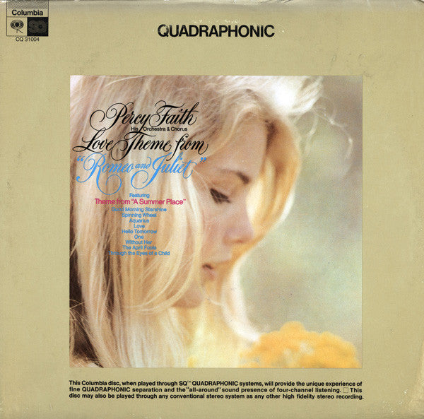 Percy Faith And His Orchestra And Chorus : Love Theme From "Romeo And Juliet" (LP, Album, Quad)