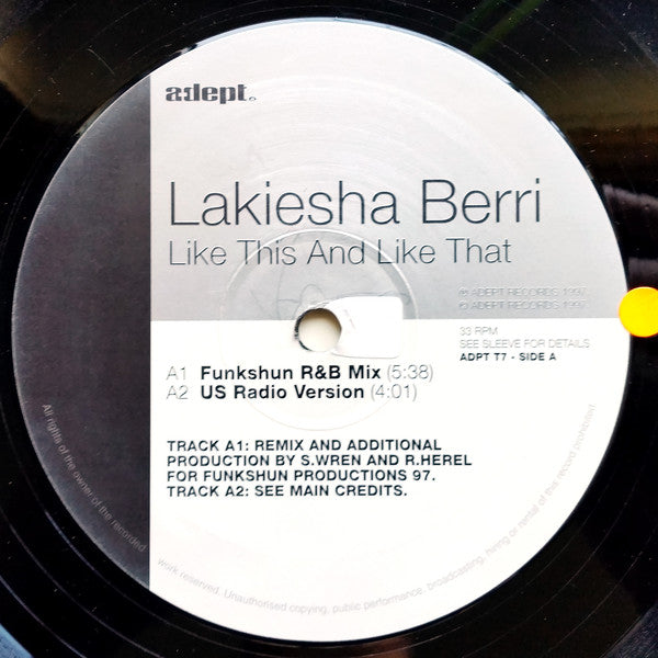 Lakiesha Berri : Like This And Like That (12")