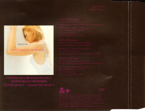 Madonna : You'll See (CD, Single)