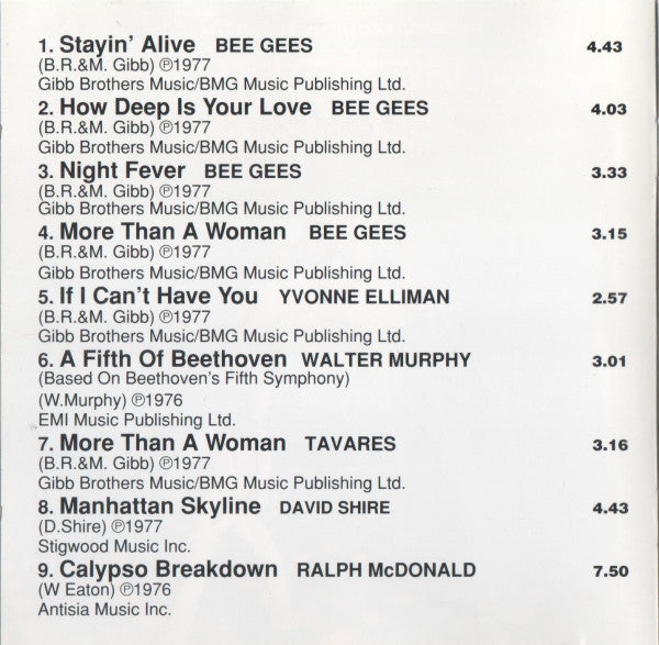 Various : Saturday Night Fever (The Original Movie Sound Track) (CD, Album, Comp, RE, RM)