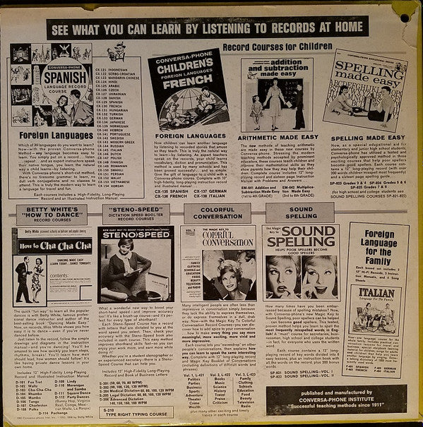 No Artist : Conversa-Phone's Round-The-World Swedish Language Record Course (LP)