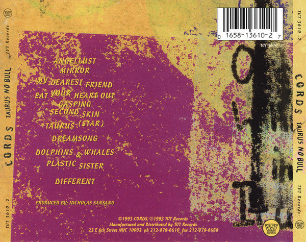 Cords : Taurus No Bull (CD, Album)