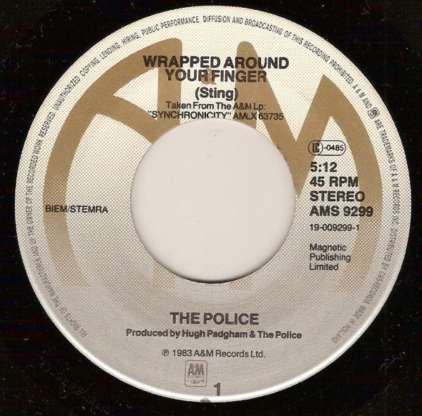 The Police : Wrapped Around Your Finger (7", Single)