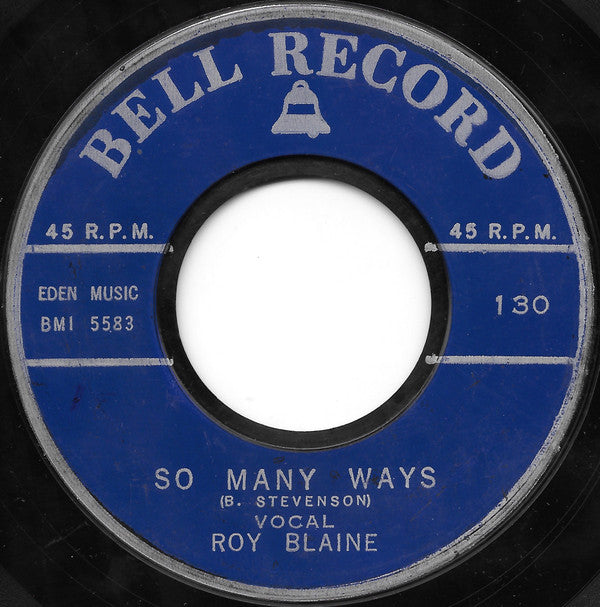 The Red Lines, Roy Blaine : Poison Ivy / So Many Ways (7")