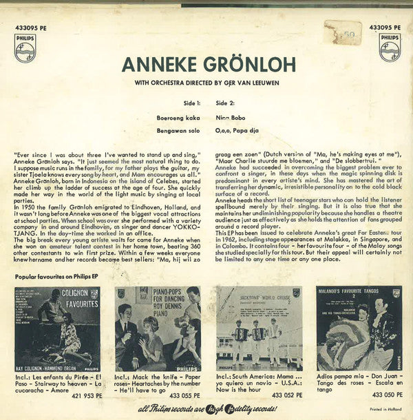 Anneke Grönloh : Boeroeng Kaka (7", EP)