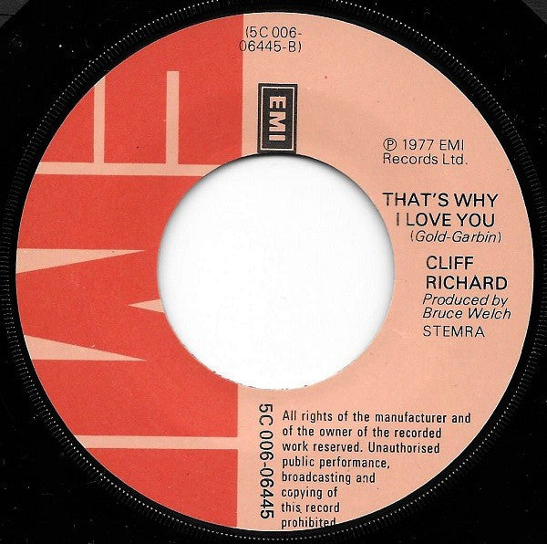 Cliff Richard : When Two Worlds Drift Apart (7", Single)