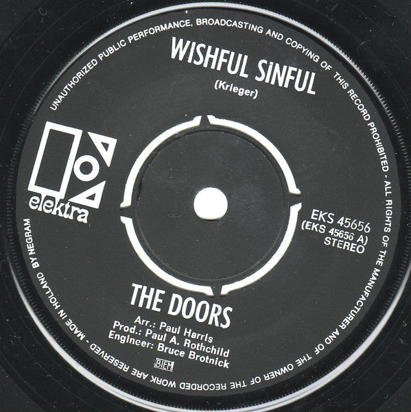 The Doors : Wishful Sinful (7", Single)