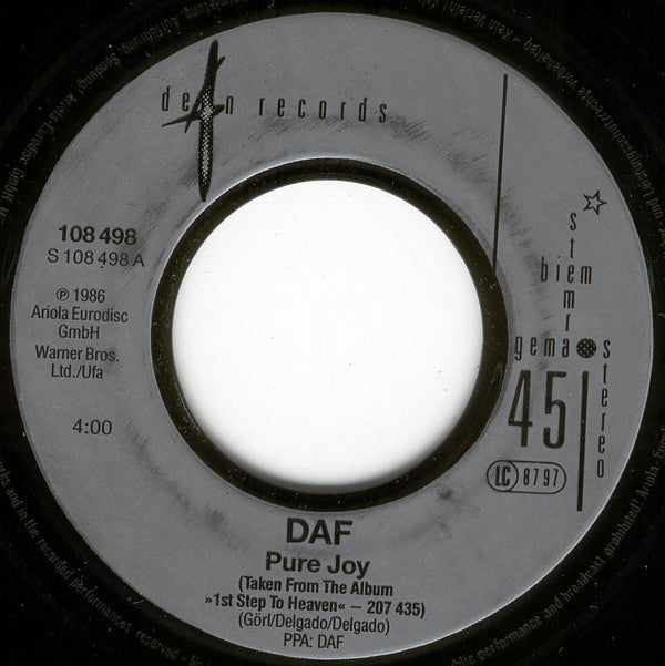 DAF* : Pure Joy (7", Single)