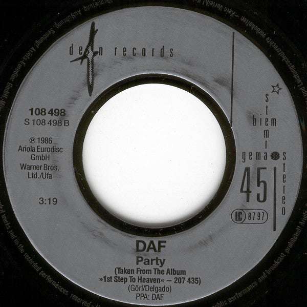 DAF* : Pure Joy (7", Single)