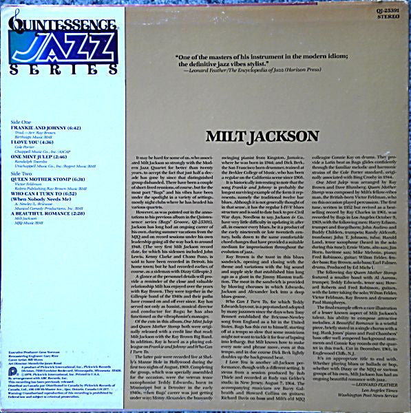 Milt Jackson : Milt Jackson (LP, Comp)