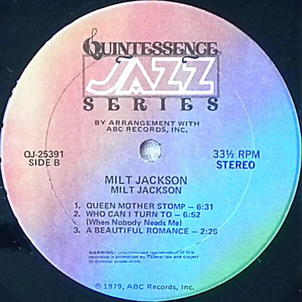 Milt Jackson : Milt Jackson (LP, Comp)