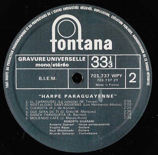 Roberto Guarani : Harpe Paraguayenne (LP)