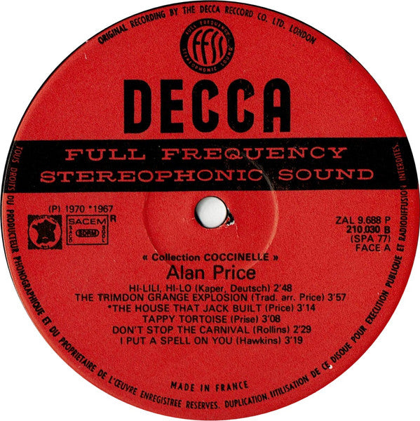 Alan Price : Alan Price (LP, Comp, RE)