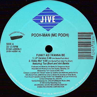 Pooh-Man : Funky As I Wanna Be (12")