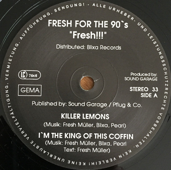 Fresh For The 90's : Fresh!!! (7", EP)