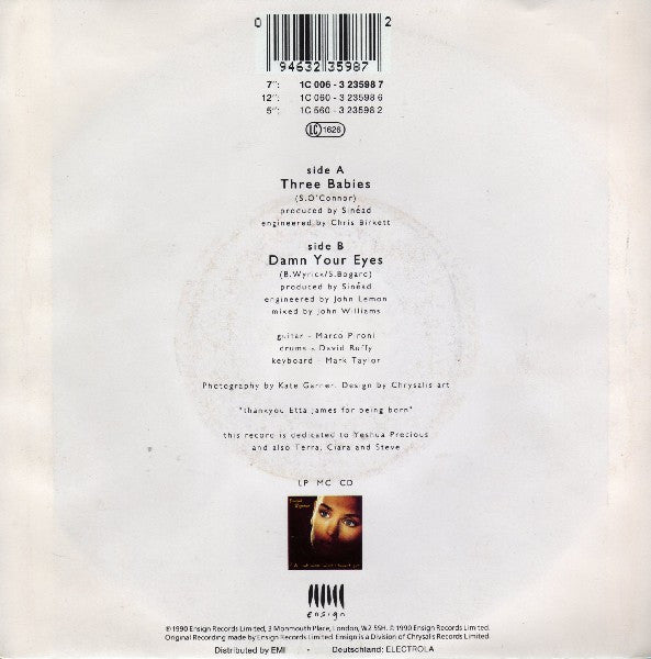 Sinéad O'Connor : Three Babies (7", Single)