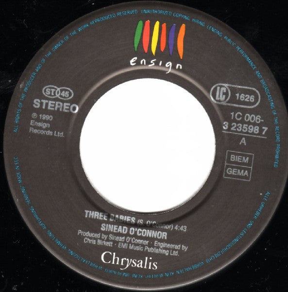Sinéad O'Connor : Three Babies (7", Single)