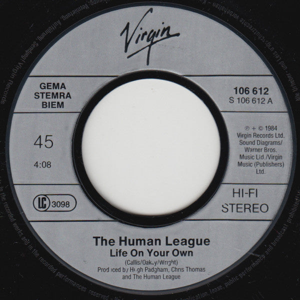 The Human League : Life On Your Own (7", Single)