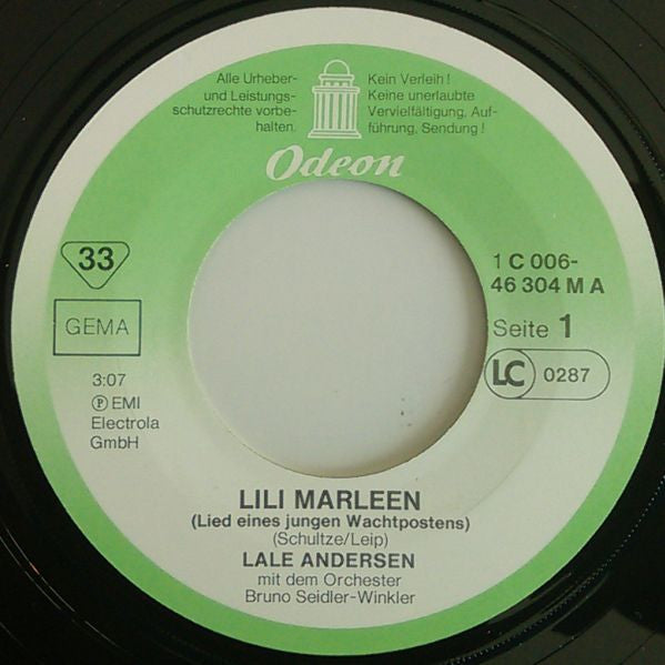 Lale Andersen : Lili Marleen (7")