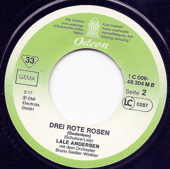 Lale Andersen : Lili Marleen (7")