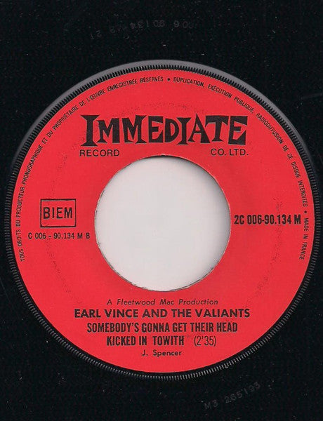 Fleetwood Mac / Earl Vince And The Valiants* : Man Of The World / Somebody's Gonna Get Their Head Kicked In Tonite (7", Single)