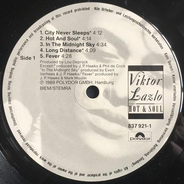 Viktor Lazlo : Hot And Soul (LP, Album, RE)