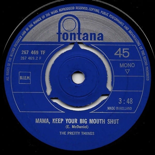 The Pretty Things : Judgement Day / Mama, Keep Your Big Mouth Shut (7", Mono)