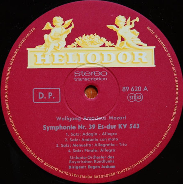 Wolfgang Amadeus Mozart, Johanna Martzy, Symphonie-Orchester Des Bayerischen Rundfunks, Eugen Jochum : Symphonie Es-dur KV 543 / Violinkonzert D-dur KV 218 (LP, Comp, RE)