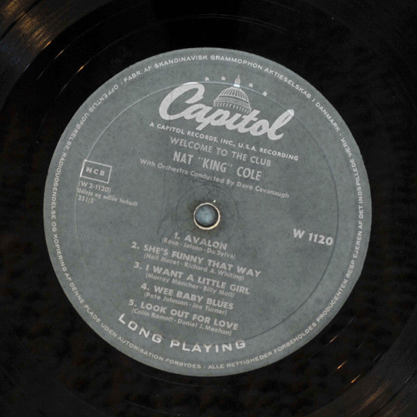 Nat King Cole : Welcome To The Club (LP, Album, Mono)