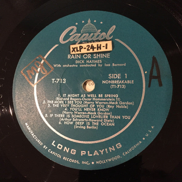Dick Haymes : Rain Or Shine (LP, Album, Mono)