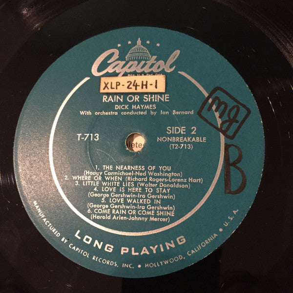 Dick Haymes : Rain Or Shine (LP, Album, Mono)