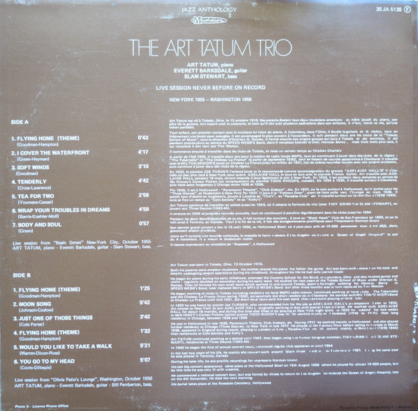 The Art Tatum Trio* : 1955-1956 (LP, Album)
