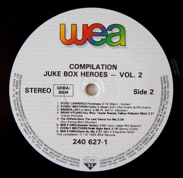 Various : Juke Box Heroes Volume Two (LP, Comp)