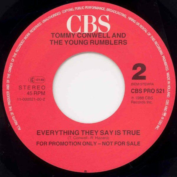 Tommy Conwell And The Young Rumblers : Love's On Fire: Live In Amsterdam (7", Promo)