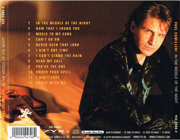 Paul Camilleri : In The Middle Of The Night (CD, Album)