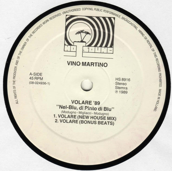 Vino Martino : Volare '89 (12")