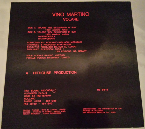 Vino Martino : Volare '89 (12")