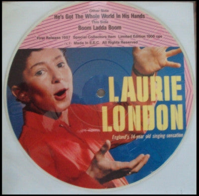 Laurie London : He's Got The Whole World In His Hands / Boom Ladda Boom (7", Ltd, Pic)