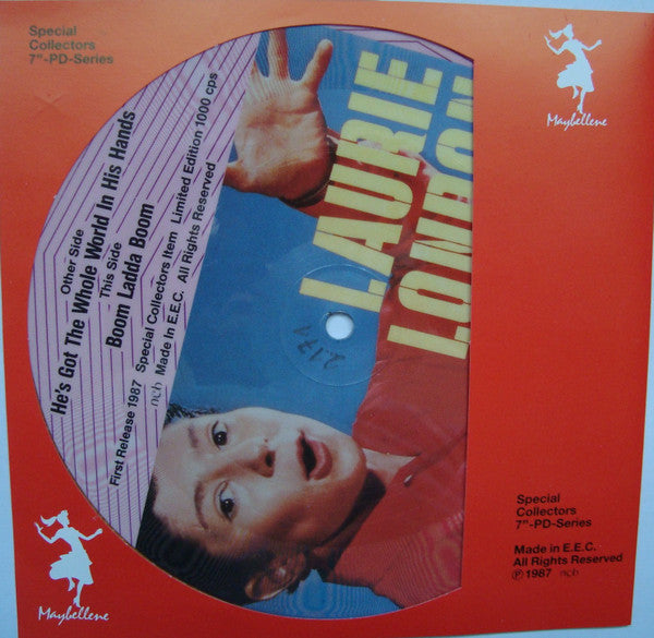 Laurie London : He's Got The Whole World In His Hands / Boom Ladda Boom (7", Ltd, Pic)